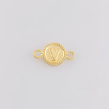 Herraje Letra V Marco Bordeado 0.45g / 1.5cm Oro Amarillo 18K
