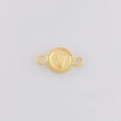 Herraje Letra V Marco Bordeado 0.4g / 1.5cm Oro Amarillo 18K