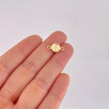 Herraje Letra V Marco Bordeado 0.45g / 1.5cm Oro Amarillo 18K