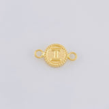 Herraje Letra I Marco Bordeado 0.4g / 1.5cm Oro Amarillo 18K
