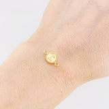 Herraje Letra I Marco Bordeado 0.4g / 1.5cm Oro Amarillo 18K