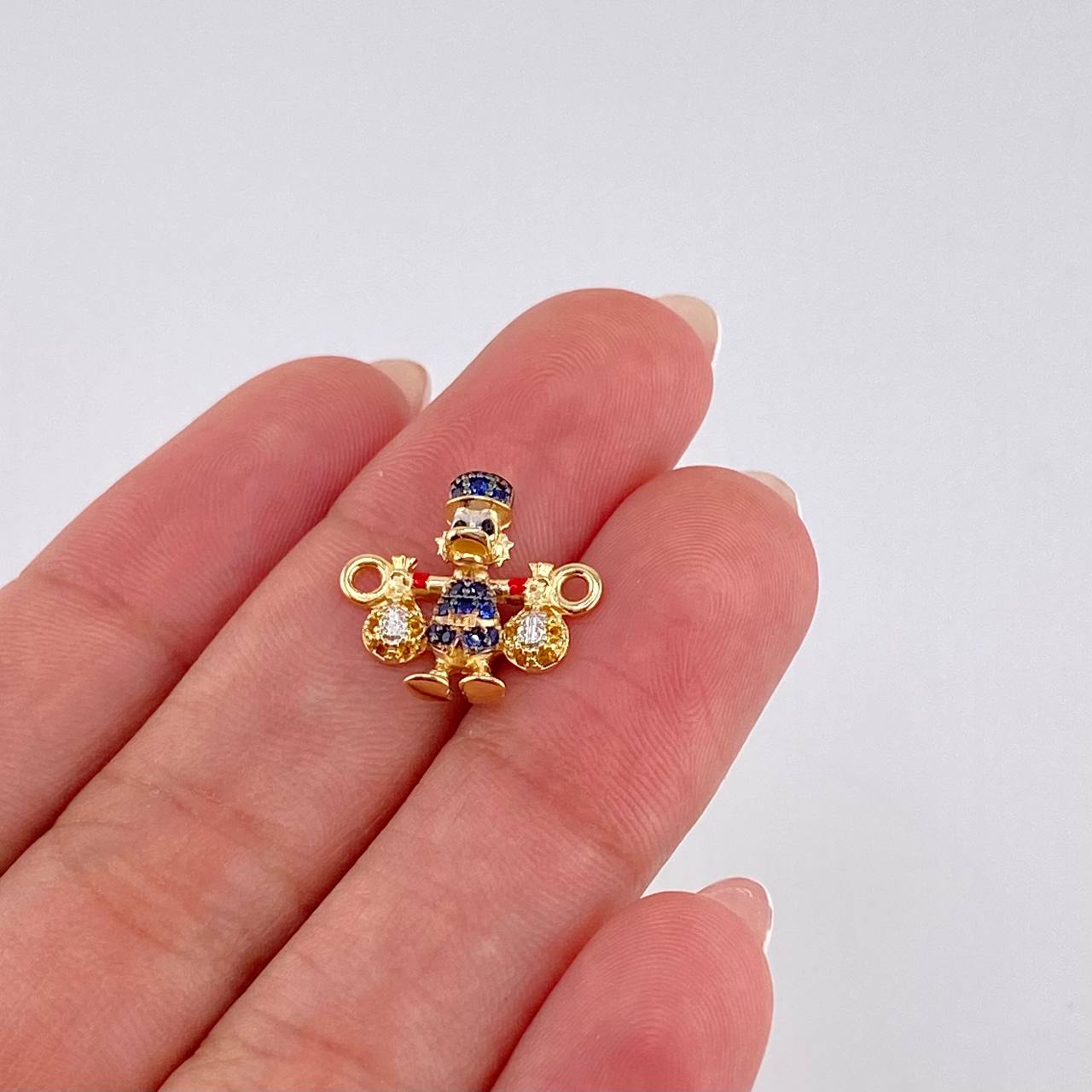 Herraje Pato Bolsa Dinero 1.45gr / 1.5cm / Oro Amarillo 18K