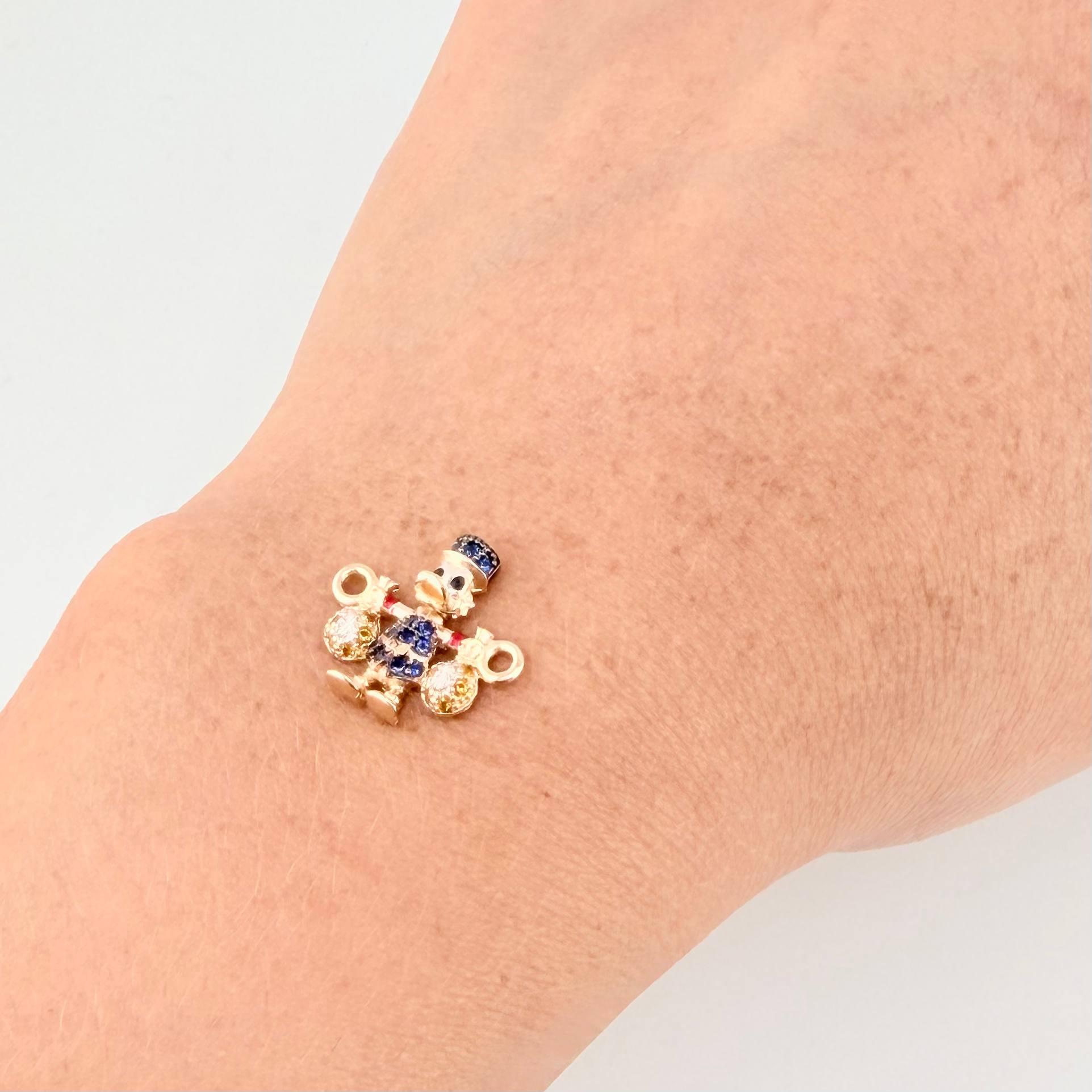 Herraje Pato Bolsa Dinero 1.35gr / 1.5cm / Oro Amarillo 18K ©