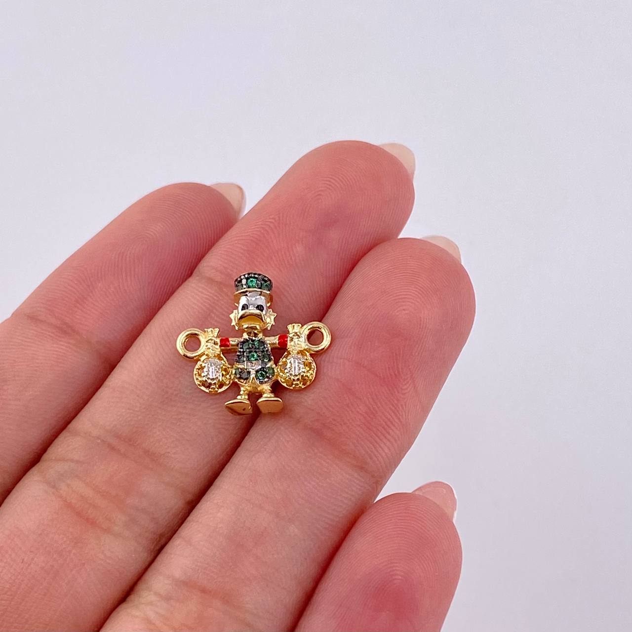 Herraje Pato Bolsa Dinero 1.5gr / 1.5cm / Oro Amarillo 18K