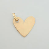 Dije Placa Corazón 0.55 g / 1.5 cm Oro Amarillo 18K