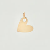 Dije Placa Corazón 0.55 g / 1.5 cm Oro Amarillo 18K