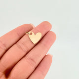 Dije Placa Corazón 0.6 g / 1.5 cm Oro Amarillo 18K