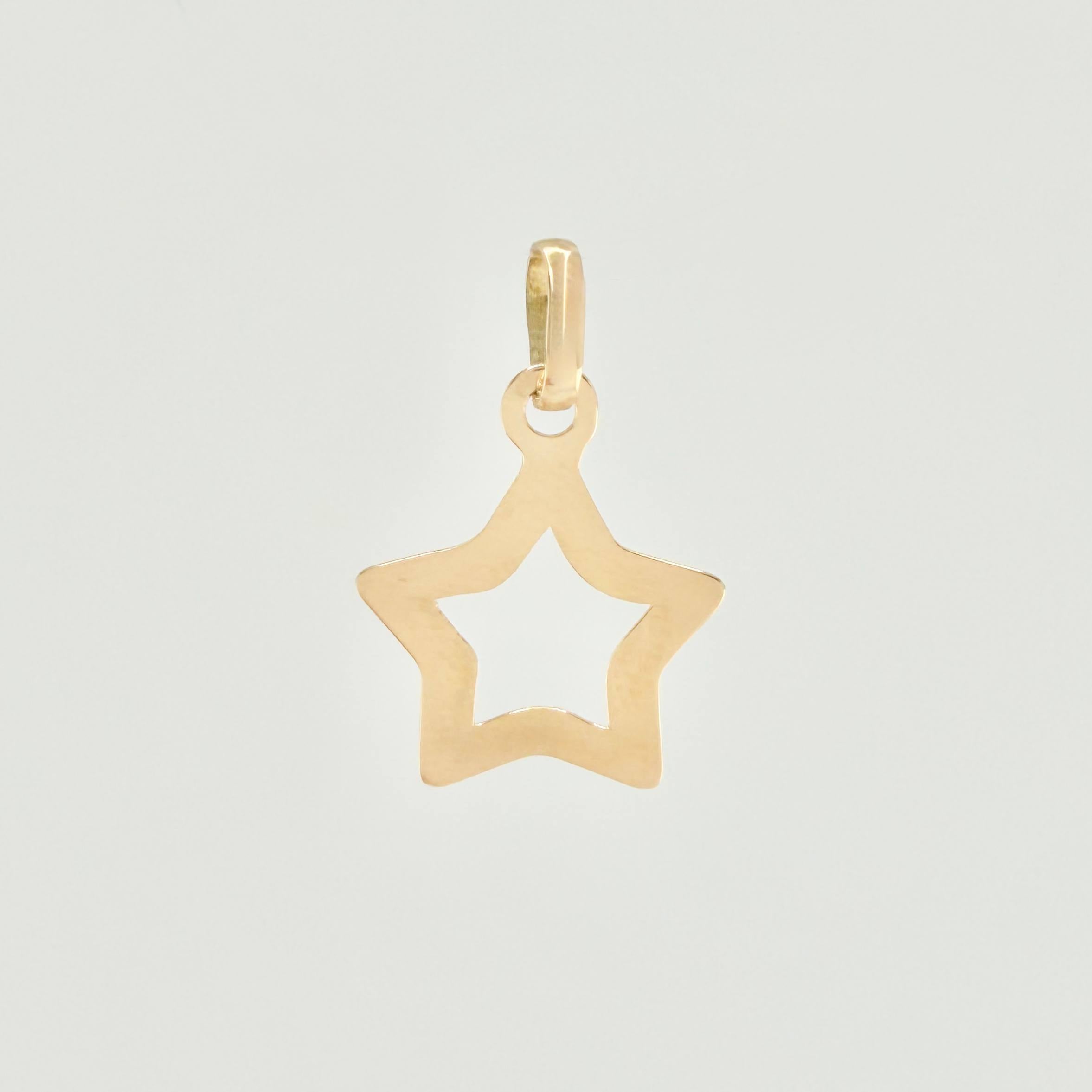 Dije Estrella Silueta 0.5 g / 1.8 cm Oro Amarillo 18K