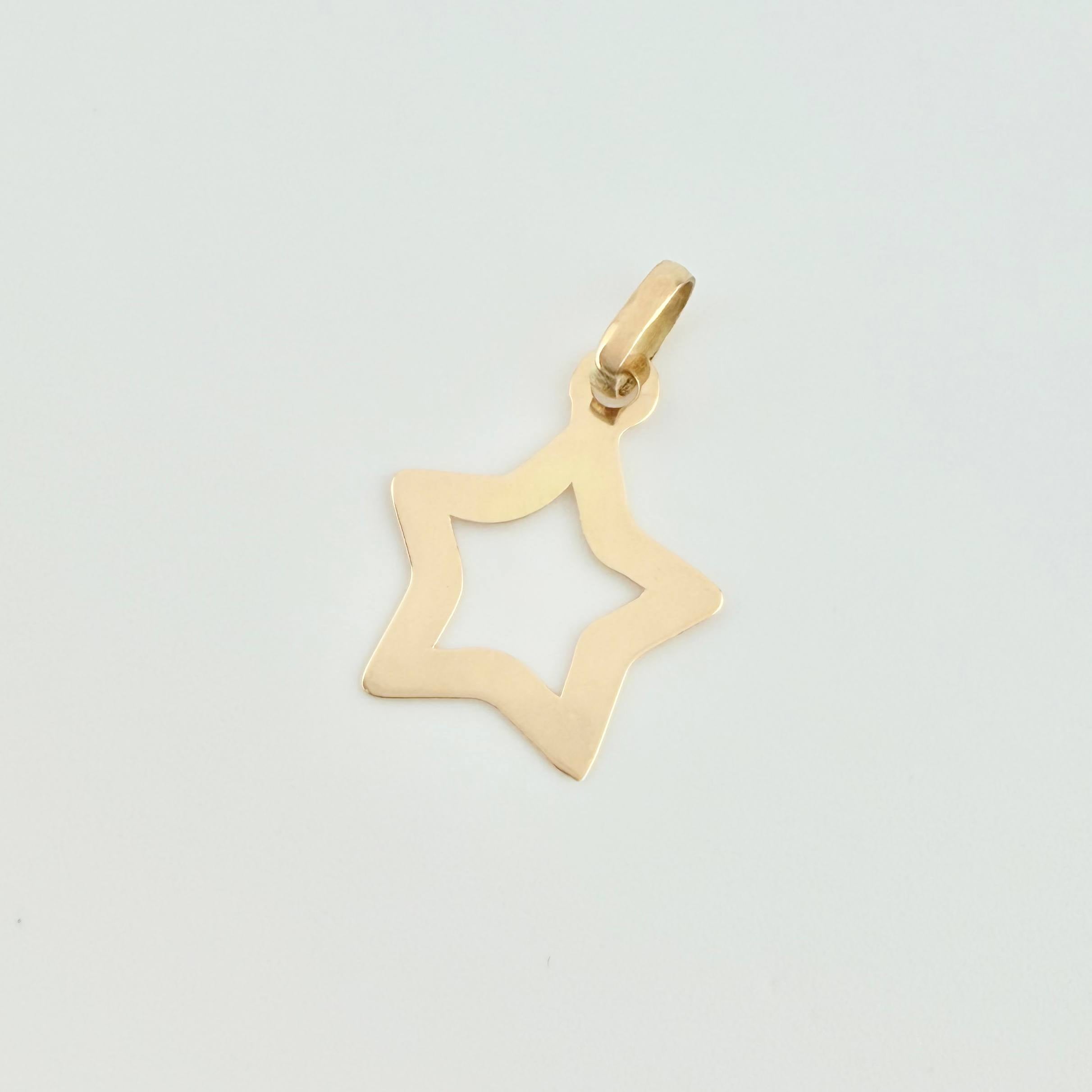 Dije Estrella Silueta 0.5 g / 2 cm Oro Amarillo 18K