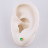 Topos Piedra 0.75gr / 3mm Esmeralda 18 Pts Oro Amarillo 18K (Joya)