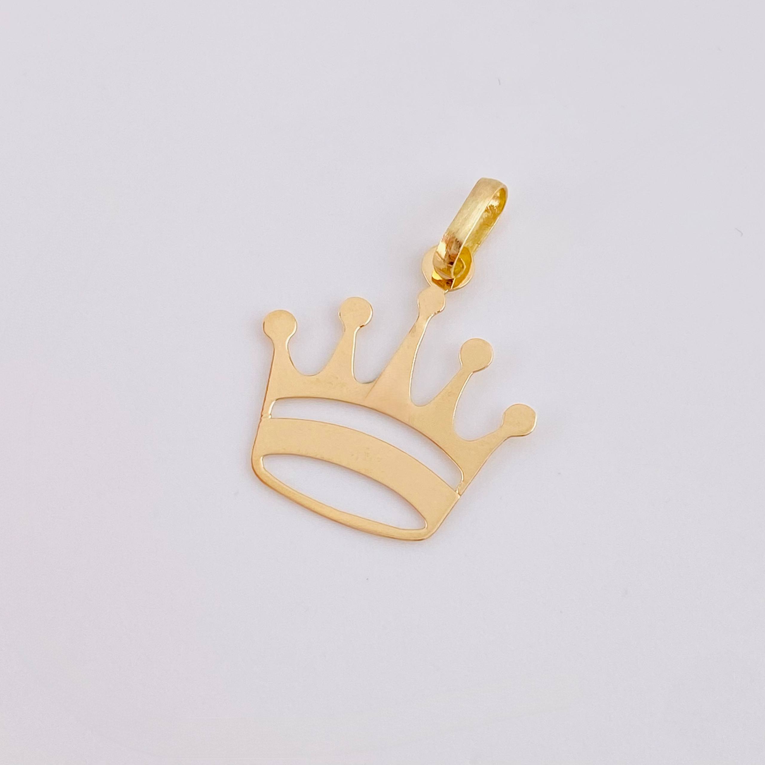 Dije Corona 0.5gr / 2.2cm / Oro Amarillo 18K *