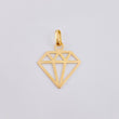 Dije Silueta Diamante 0.55gr / 2.5cm / Oro Amarillo 18K