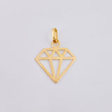 Dije Silueta Diamante 0.55gr / 2.5cm / Oro Amarillo 18K