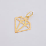 Dije Silueta Diamante 0.4gr / 2.2cm / Oro Amarillo 18K *