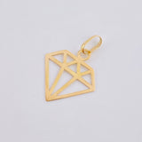 Dije Silueta Diamante 0.55gr / 2.5cm / Oro Amarillo 18K