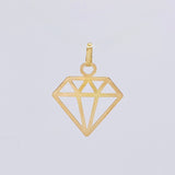 Dije Silueta Diamante 0.4gr / 2.2cm / Oro Amarillo 18K