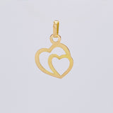 Dije Doble Corazon 0.4gr / 2cm / Oro Amarillo 18K *