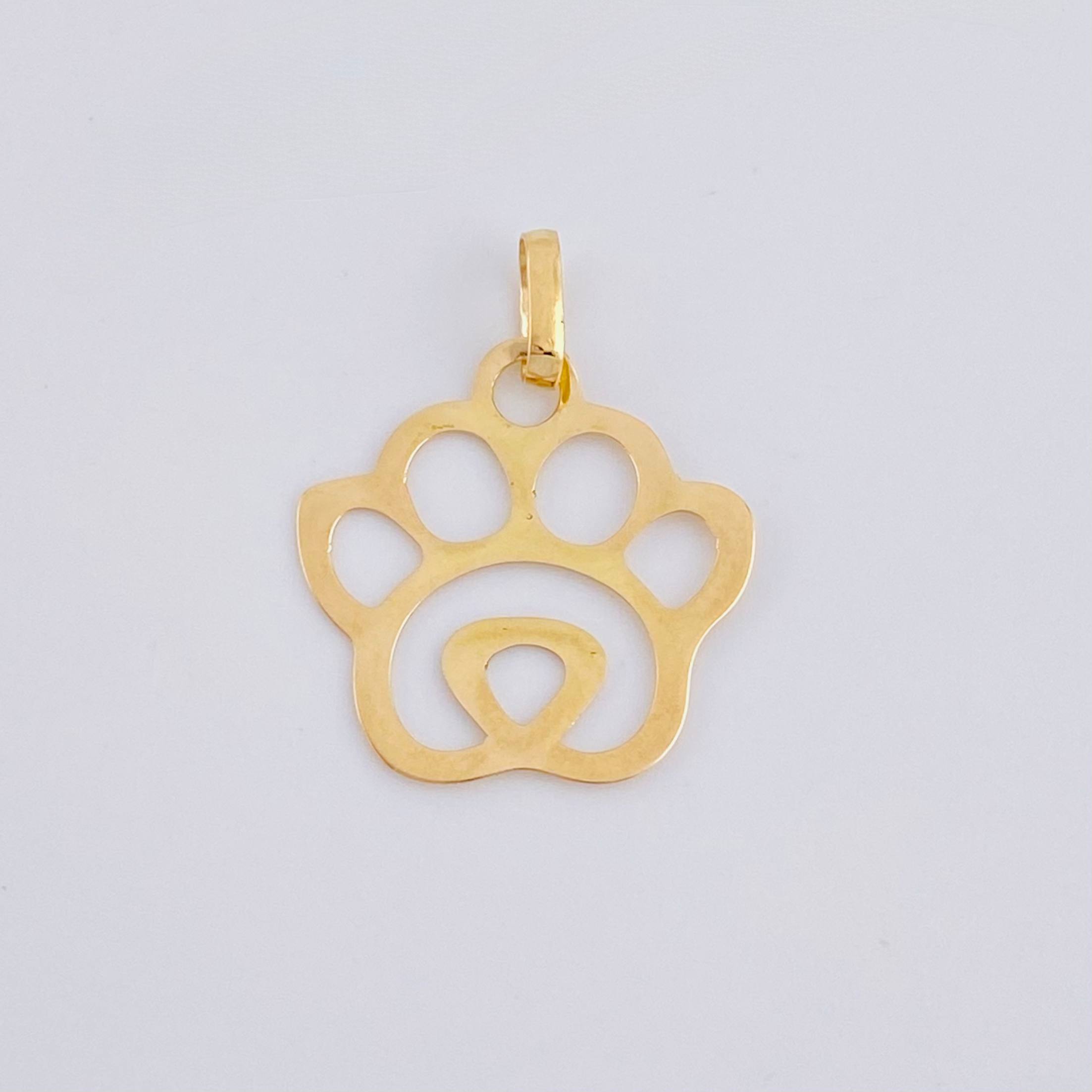 Dije Huella Silueta 0.5gr / 2cm / Oro Amarillo 18K