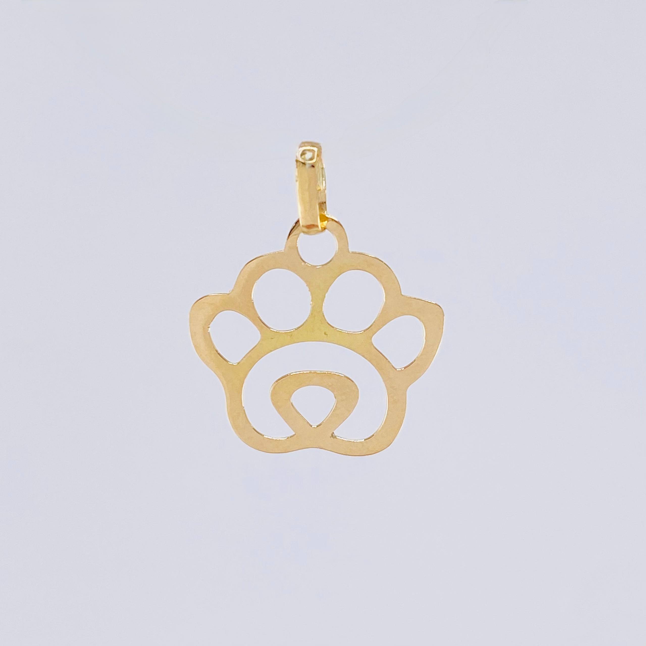 Dije Huella Silueta 0.5gr / 2cm / Oro Amarillo 18K