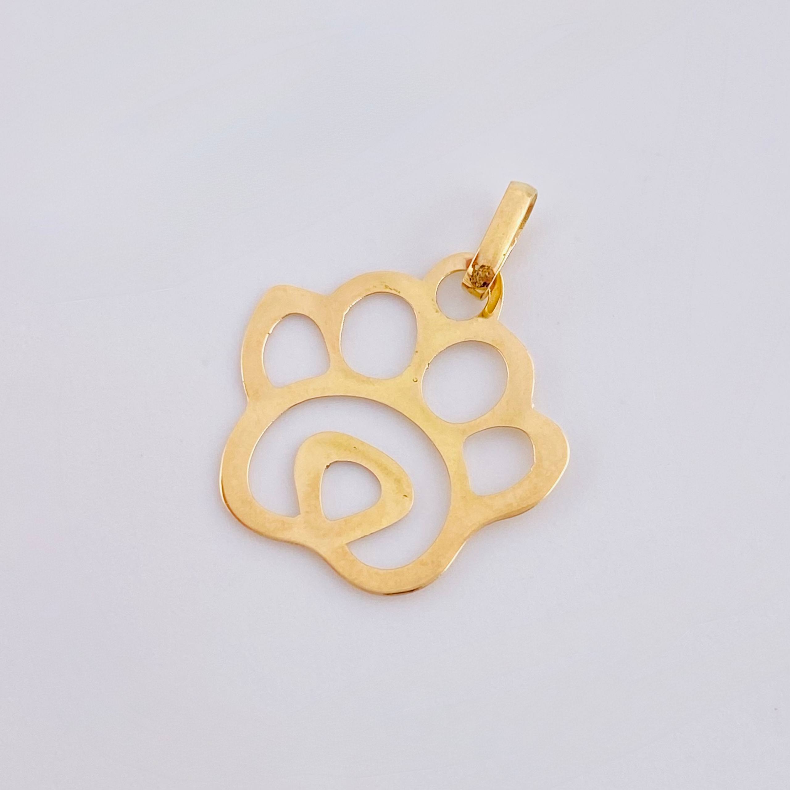 Dije Huella Silueta 0.5gr / 2cm / Oro Amarillo 18K *