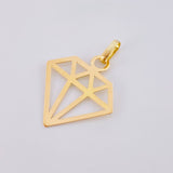 Dije Silueta Diamante 0.6gr / 2.5cm / Oro Amarillo 18K
