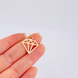 Dije Silueta Diamante 0.6gr / 2.5cm / Oro Amarillo 18K