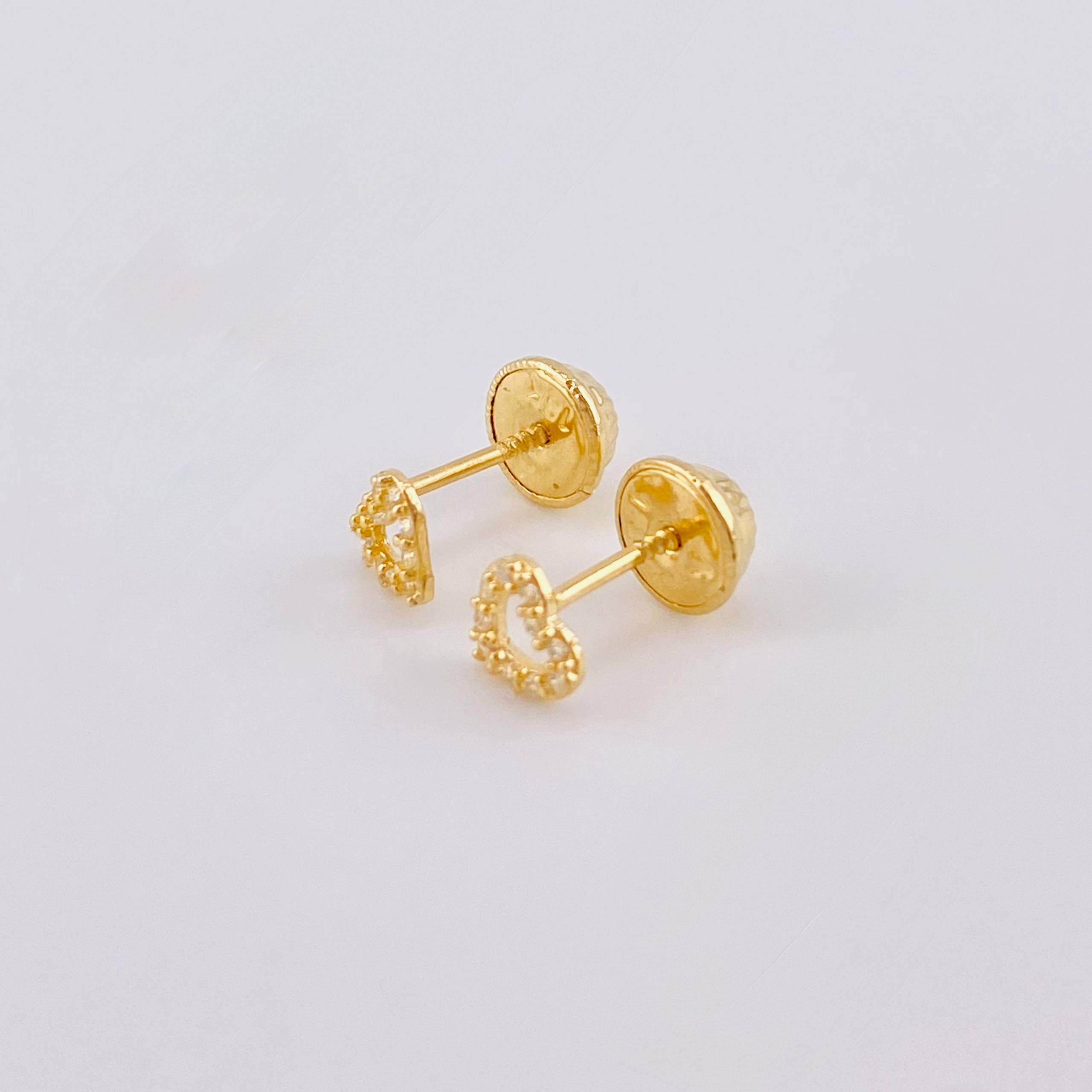 Topos Silueta Corazon 0.5gr / 4.3mm Oro Amarillo 18K