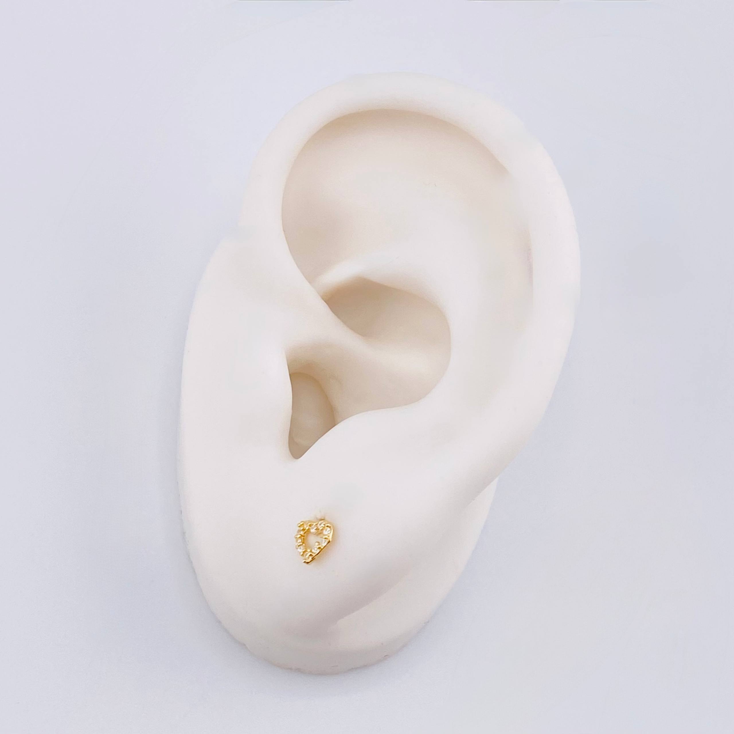 Topos Silueta Corazon 0.5gr / 4.3mm Oro Amarillo 18K *