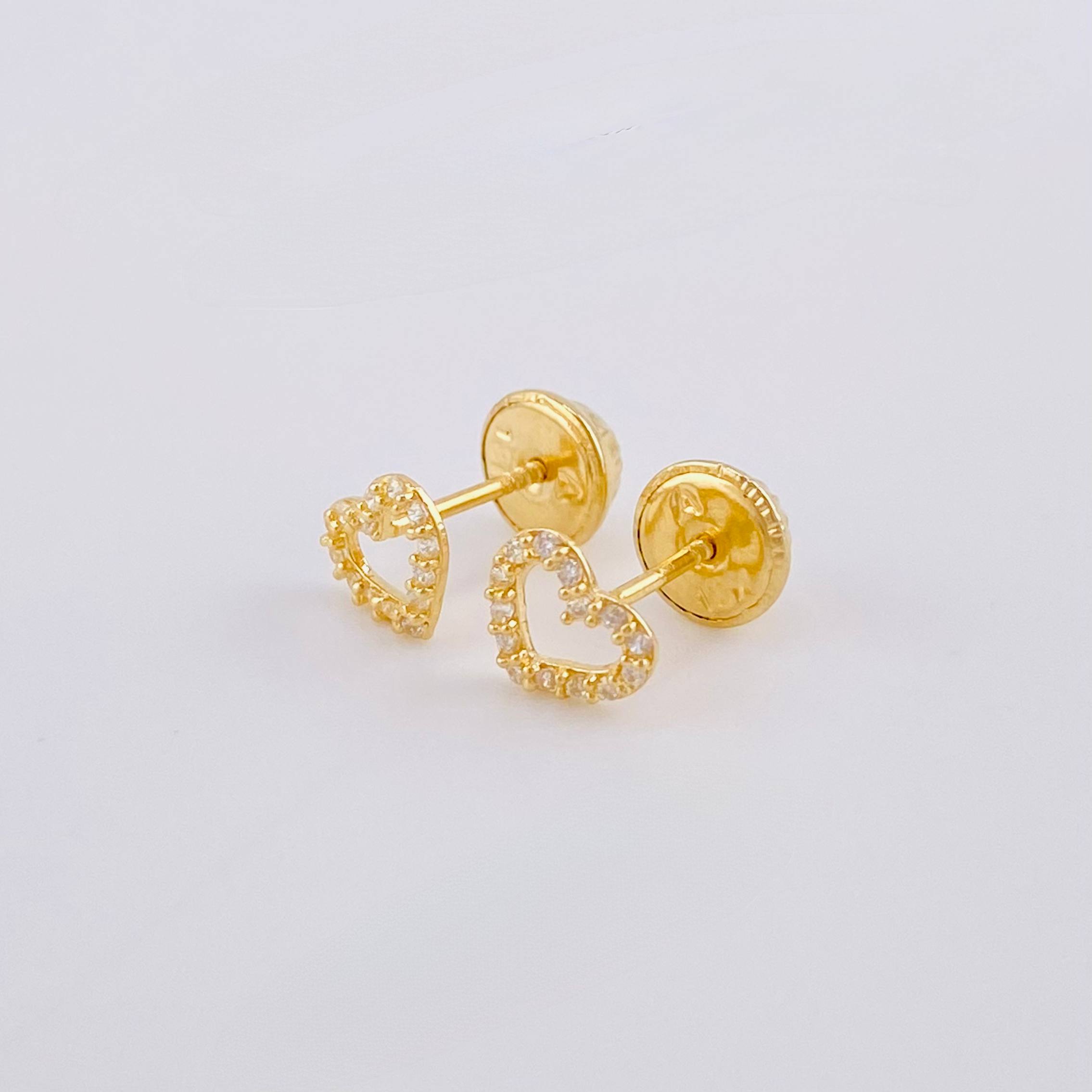Topos Corazon Silueta Tupida 0.55 g / 4.8 mm Oro Amarillo 18K
