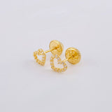 Topos Corazon Silueta Tupida 0.55 g / 4.8 mm Oro Amarillo 18K