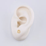 Topos Corazon Silueta Tupida 0.55 g / 4.8 mm Oro Amarillo 18K