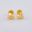 Topos Corazon Gotas Abultadas 0.6gr / 6.2mm Oro Amarillo 18K