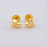 Topos Corazon Gotas Abultadas 0.6gr / 6.2mm Oro Amarillo 18K