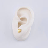 Topos Corazon Gotas Abultadas 0.6gr / 6.2mm Oro Amarillo 18K ©