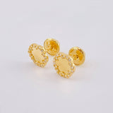 Topos Flor Refractante 0.9gr / 7.6mm Oro Amarillo 18K ©