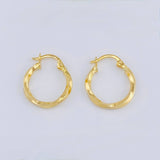 Candongas Cari Punteada 1.05gr / 1.8cm / Oro Amarillo 18K