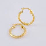 Candongas Cari Punteada 1.05gr / 1.8cm / Oro Amarillo 18K