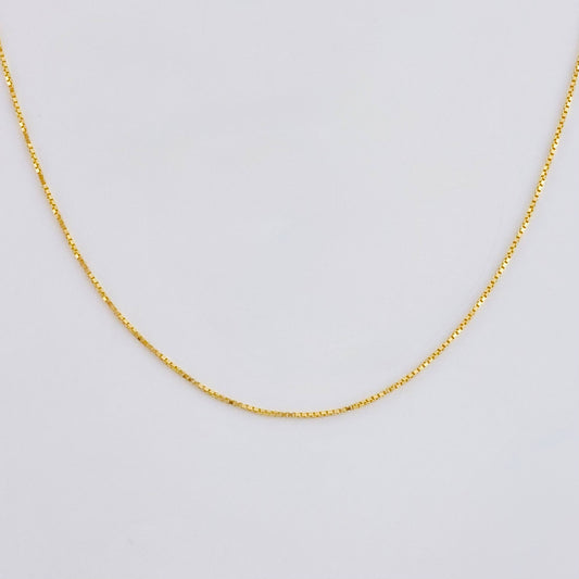 Cadena Veneciana 0.9gr / 40cm / 0.5mm Oro Amarillo 18K