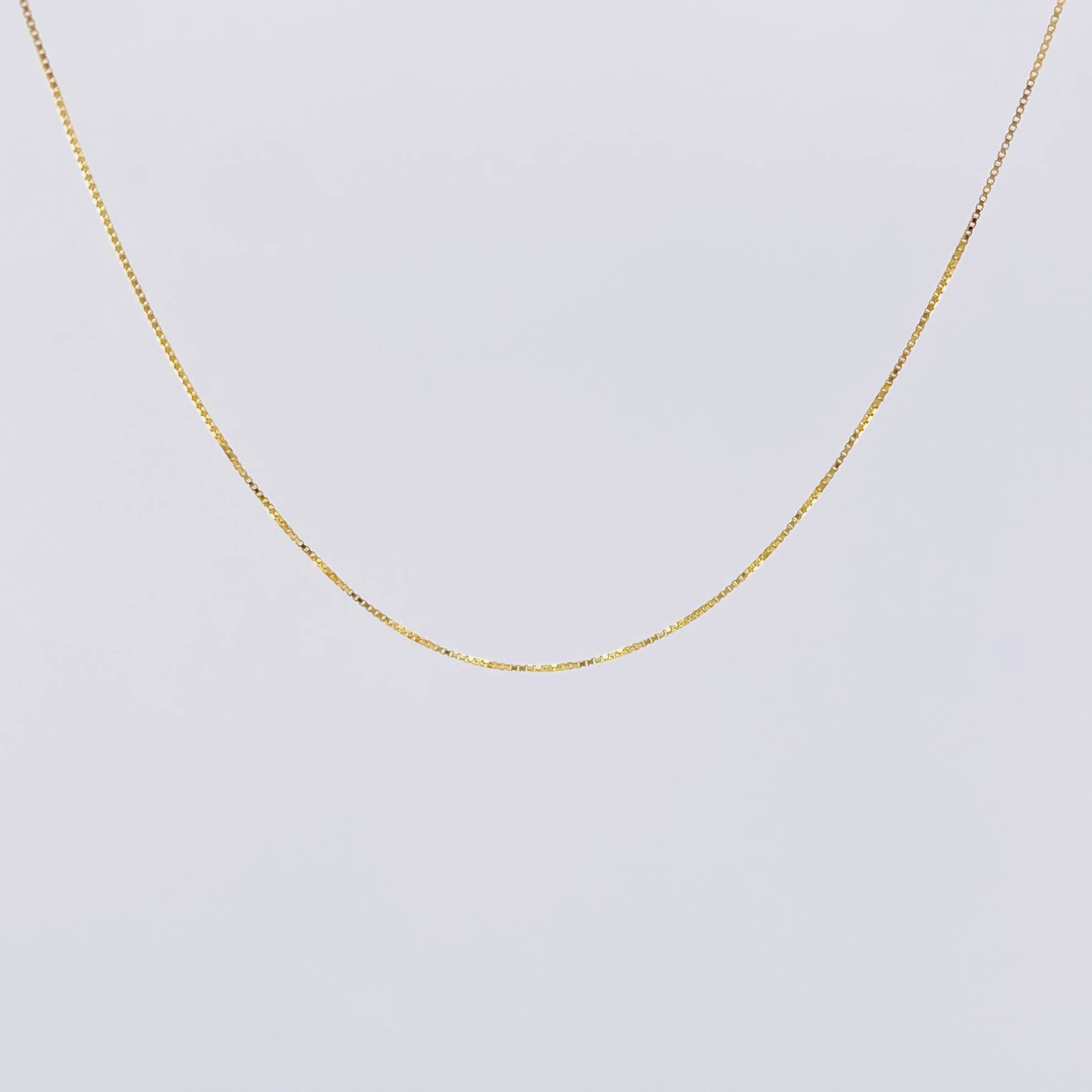 Cadena Veneciana 0.9gr / 40cm / 0.5mm Oro Amarillo 18K