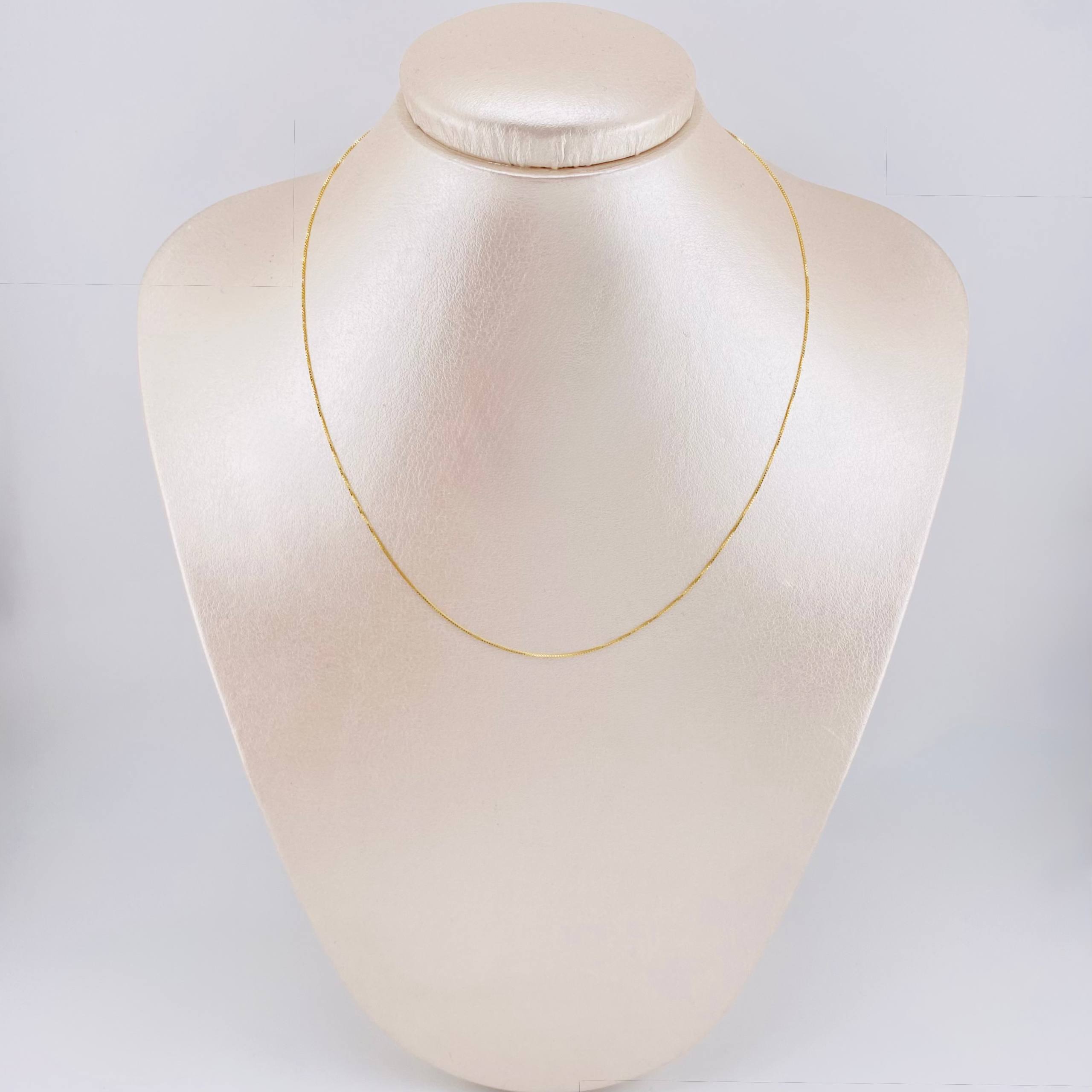 Cadena Veneciana 0.9gr / 40cm / 0.5mm Oro Amarillo 18K