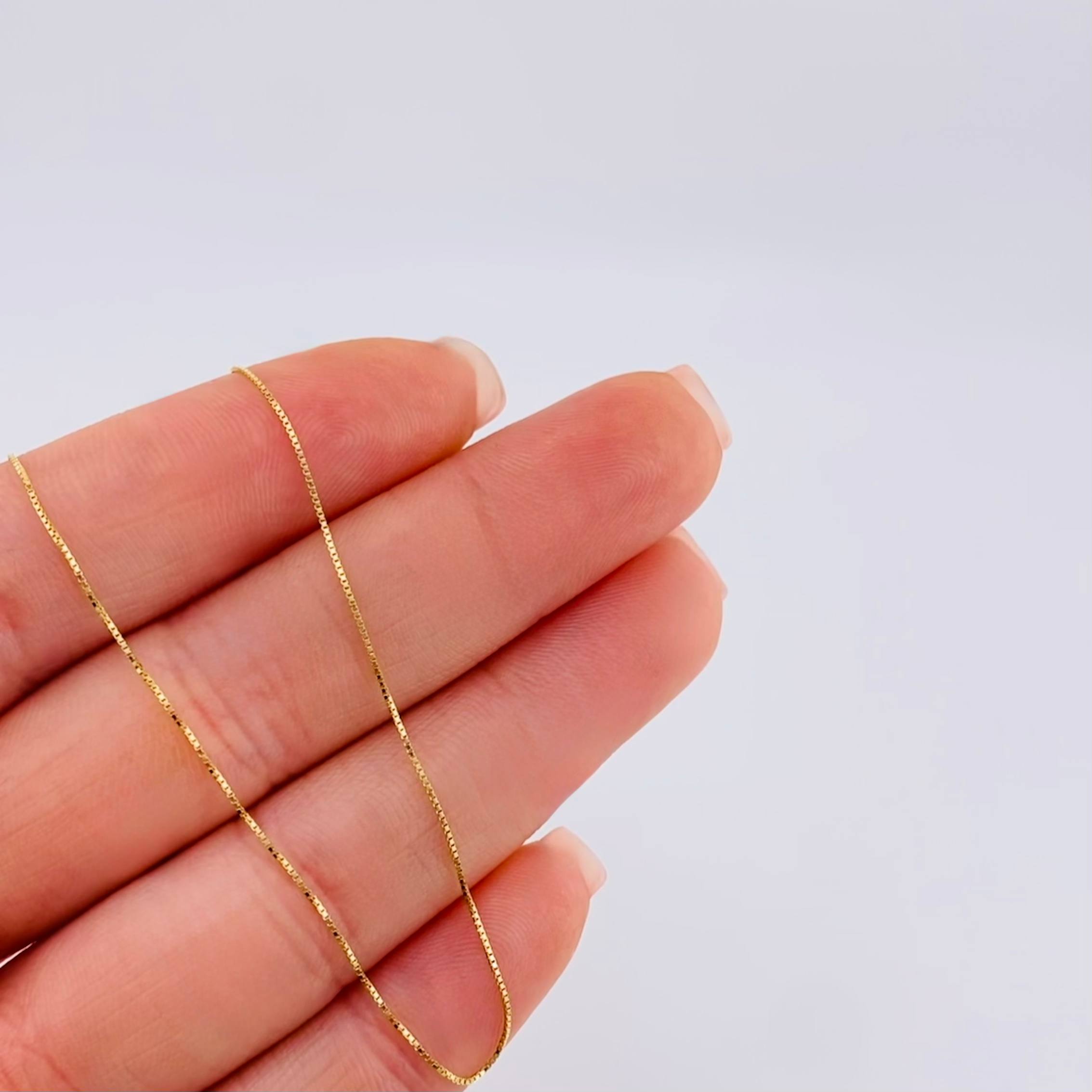 Cadena Veneciana 0.9gr / 40cm / 0.5mm Oro Amarillo 18K