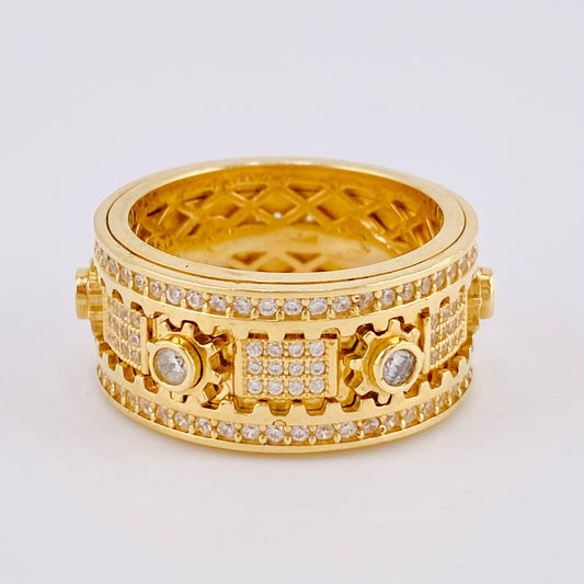 Anillo Mecanico Movimiento 18.45gr / T10 3/4 / Oro Amarillo 18K