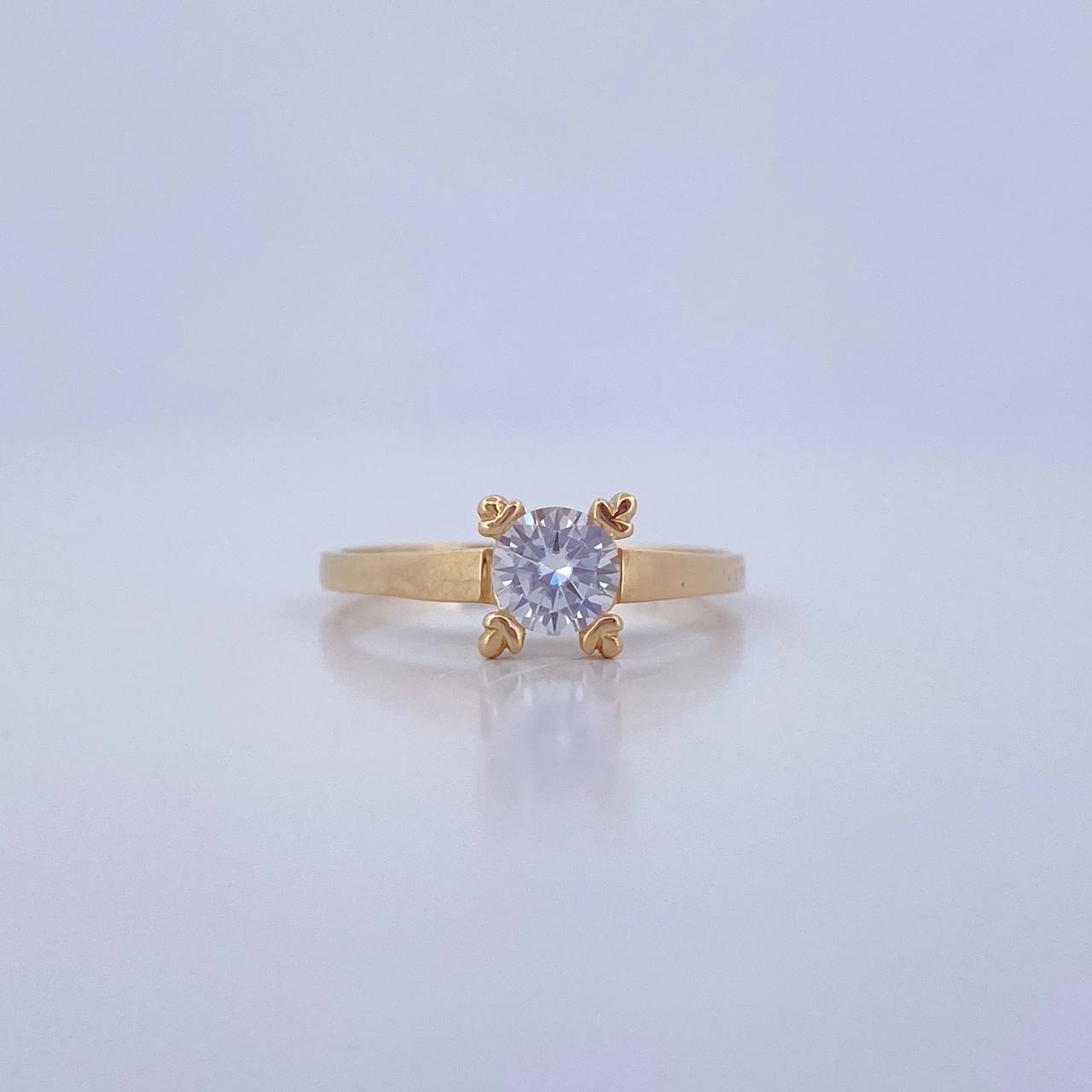 Anillo Solitario Puente 2.3gr / T6 1/2 / Oro 18K &