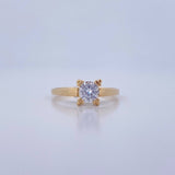 Anillo Solitario Puente 2.2gr Moissanita 52 pts / T6 1/4 / Oro 18K &