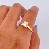Anillo Solitario Puente 2.2gr Moissanita 52 pts / T6 1/4 / Oro 18K &