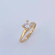 Anillo Solitario Puente 2.2gr Moissanita 52 pts / T6 1/4 / Oro 18K &