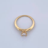 Anillo Solitario 2.9gr / T6 3/4 / Oro 18K &