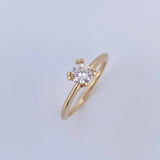 Anillo Solitario Moissanita 58 pts 2.75gr / T5 1/4 / Oro 18K &