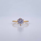 Anillo Solitario Clasico 1.85gr / T7 / Oro 18K &