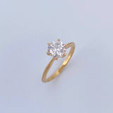 Anillo Solitario Clasico 1.85gr / T7 / Oro 18K &